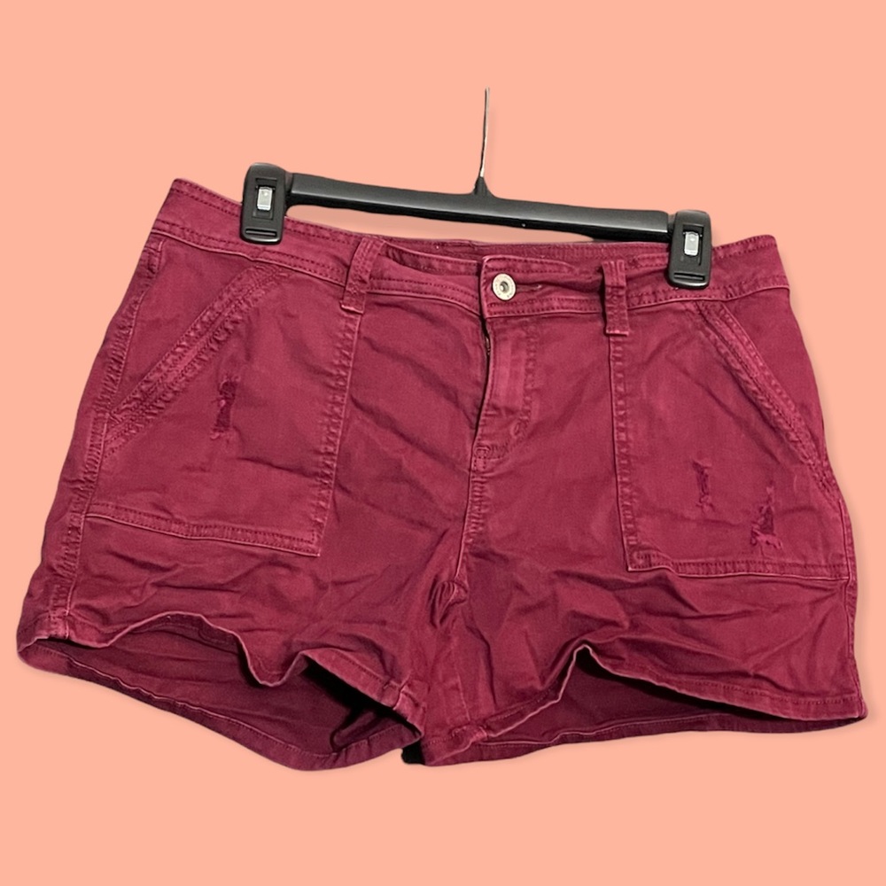 Maroon Midi Shorts by Arizona Jean Co